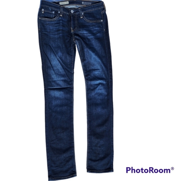 AG Adriano Goldschmeid Jeans The Stevie Slim Straight Dark Wash Size 26 - Picture 1 of 5